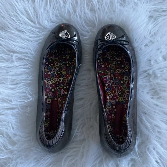 Brighton Julie Grey Metalic Ballet Flats Size 7.5M - Picture 2 of 8